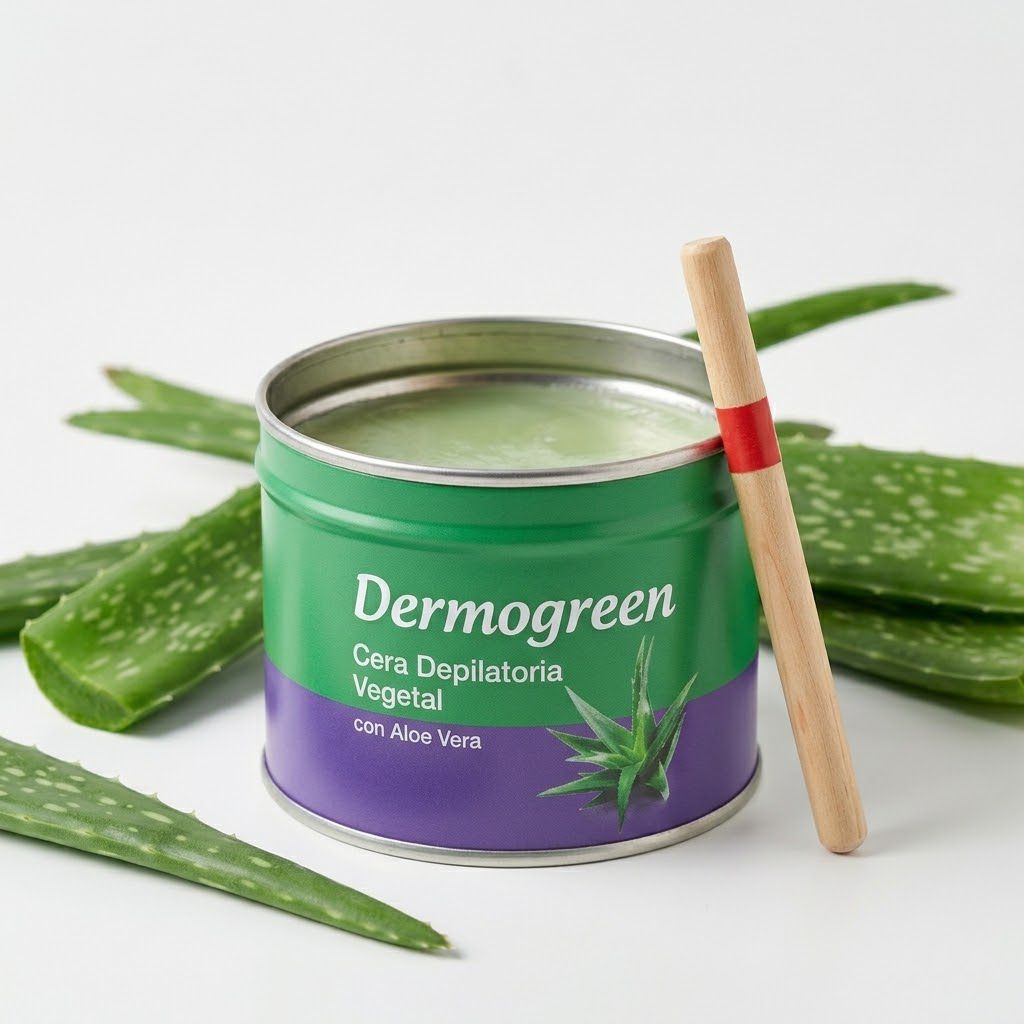 Cera vegetal aloe vera hoja Click & Go 200g detalle textura color verde natural