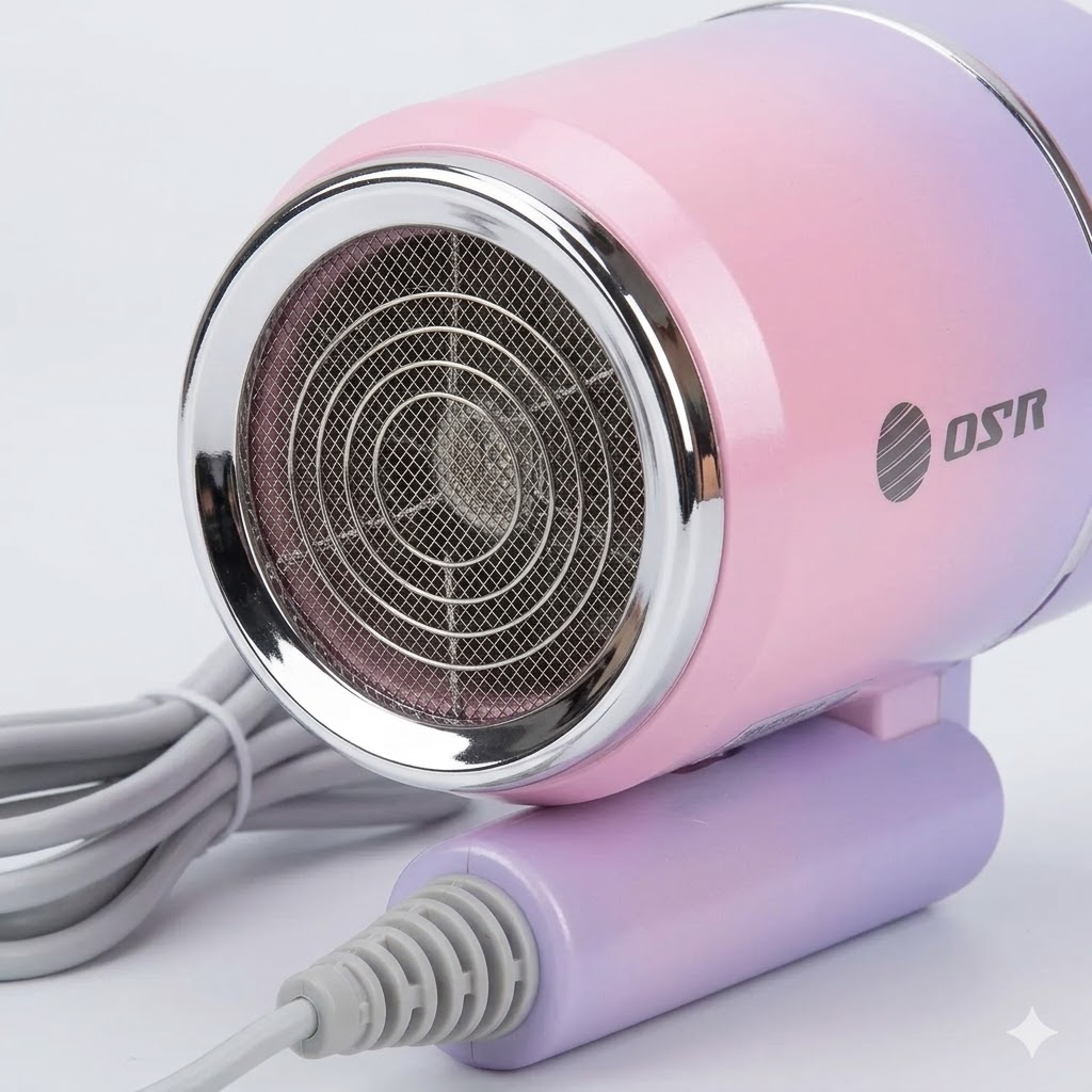 Secador pelo OSR 850W detalle mango plegable y acabados Click & Go